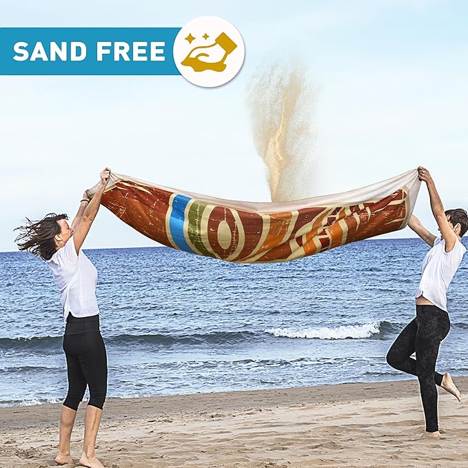 Solaris Microfiber Beach Thin Blanket for Swimming, 40"x71" Sand-Free Quick-Dry Absorbent Compact Towel Mat for Adults, Ideal Travel Beach Gifts
