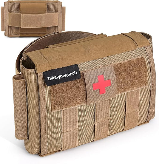 IFAK Pouch – MOLLE Medical Pouch for Tactical Use, Durable Trauma Supply Bag for Vehicle & Outdoor with Tourniquet Holder, Empty Bag, Compact & Easy Carry Design