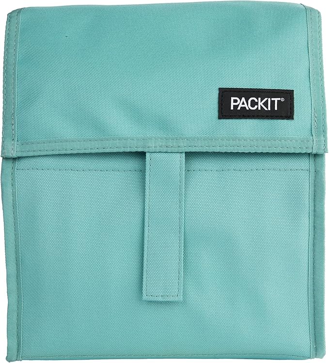 PackIt Freezable Lunch Bag, Sage, Built with EcoFreeze Technology, Foldable, Reusable, Zip and Fold Closure with Buckle Handle, Designed for Work Lunches and Fresh Lunch On the Go