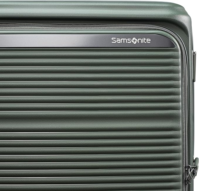 Samsonite Paralux Global Carry-On Luggage - Innovative Design - Quick Access Front Pocket - Dual Suspension Wheel Technology - TSA Lock - Expandable - Includes Removable Packing Cubes - Olive