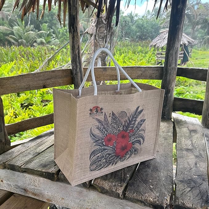 XL Jute Beach Bag – Oversized Summer Tote for Festivals, Vacations & Everyday Use | Eco-Friendly Reusable Bag