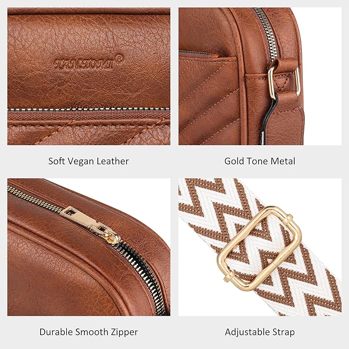 TANTOMI Small Crossbody Bags for Women, Small Purses with Card Slots Phone Purse Wide Adjustable Strap