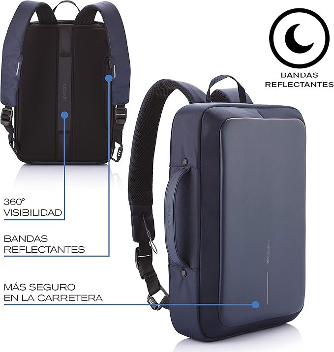 XDDesign Bobby Bizz 10 Liter Anti Theft Laptop Backpack with Padded 15.6" Laptop Sleeve, smart password lock, Water Repellent, USB Charging Port, travel backpack carry on flight for men and women