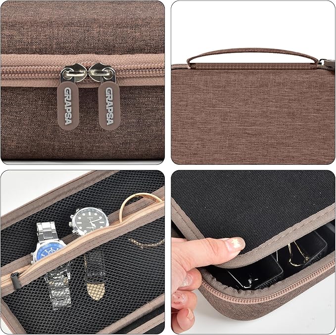Travel Sunglass Organizer Case for Quay Polarized Sunglasses Men Women, Trendy Glasses Storage Box (Bag Only)