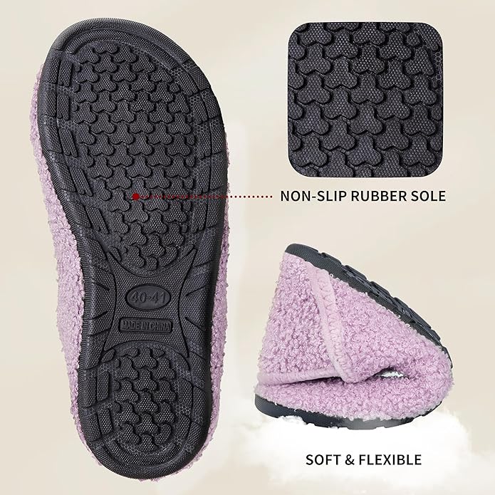 Women's Men's Fuzzy Fur Slippers Casual House Shoes Non Slip Barefoot Slipper Socks Warm Closed Back Indoor Outdoor Shoes