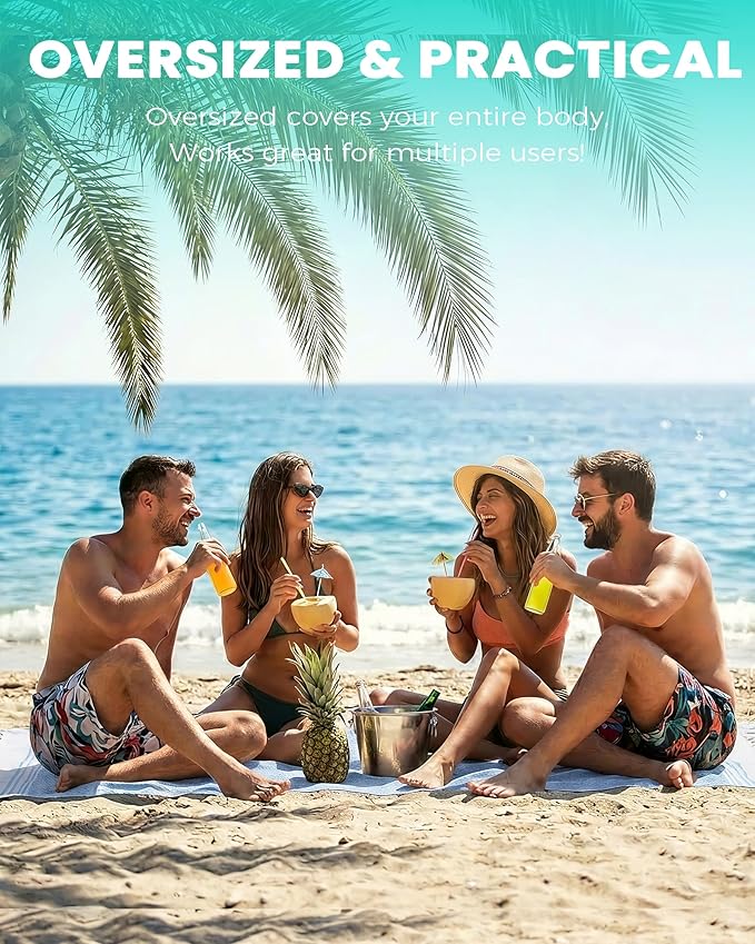 Antfuny 6 Packs Turkish Beach Towels Oversized Swim Set Bulk Quick Dry Bath Pool XL Big Blanket Adult Travel Essentials Cruise Accessories Sand Free Extra Large Must Have Clearance Vacation Stuff