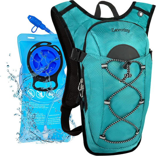Zavothy Hydration Backpack with 2L Hydration Bladder Water Backpack for Hiking Hydration Pack for Running Cycling Hiking
