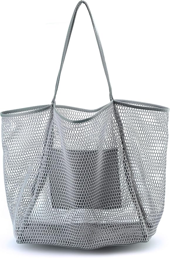 HOXIS Mesh Beach Tote Womens Shoulder Handbag