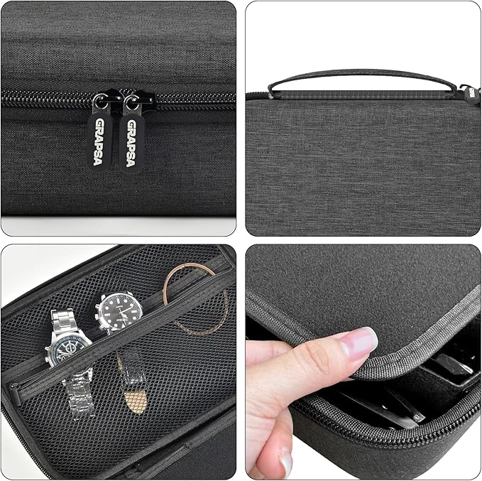 Travel Sunglass Organizer Case for Quay Polarized Sunglasses Men Women, Trendy Glasses Storage Box (Bag Only)