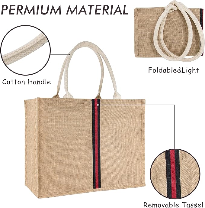 Hibala Woven Large Beach Bag Straw Beach Tote Handmade Weaving Shoulder Tassel Bag Handbag