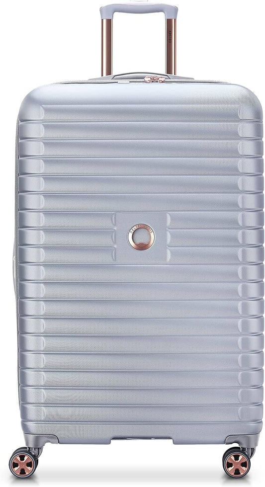 DELSEY PARIS Cruise 3.0 Hardside Expandable Luggage with Spinner Wheels, Platinum, Checked-Large 28 Inch