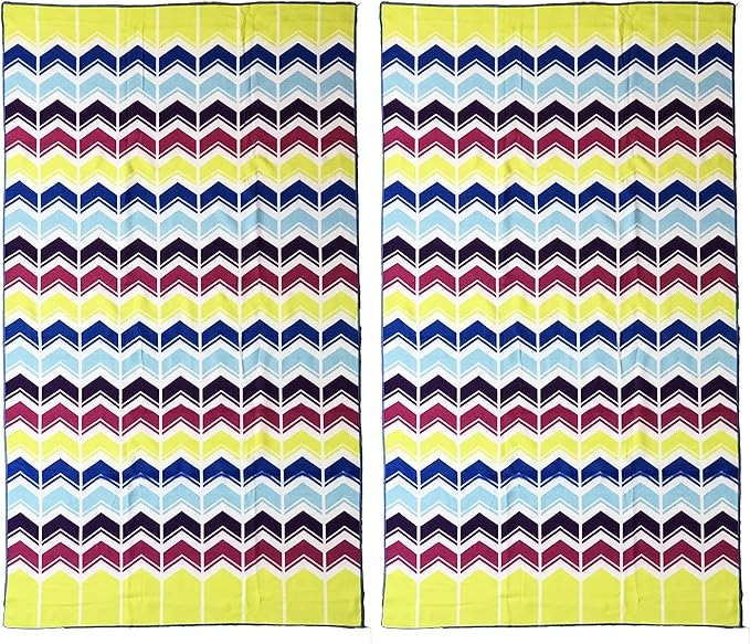 allgala Microfiber Beach Towel | Packable Beach Towel for Family | Quick Dry, Lightweight, Super Absorbent | Perfect for Beach, Pool, and Camping | Oversize 40"x70" - Chevron