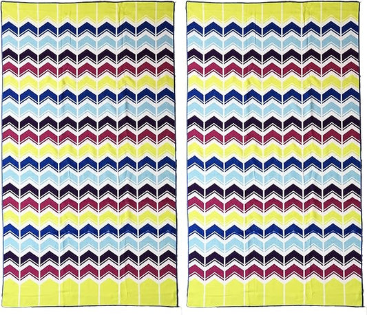 allgala Microfiber Beach Towel | Packable Beach Towel for Family | Quick Dry, Lightweight, Super Absorbent | Perfect for Beach, Pool, and Camping | Oversize 40"x70" - Chevron