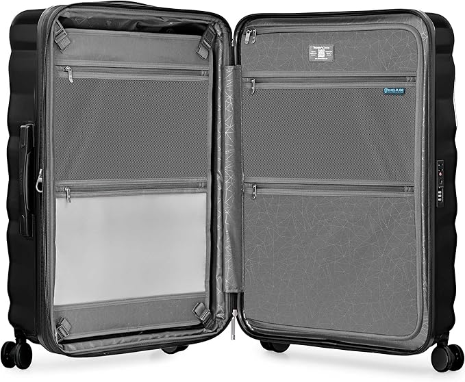 Traveler's Choice Edinburgh II Hardside Spinner Luggage, TSA Lock, Black, 29" Large