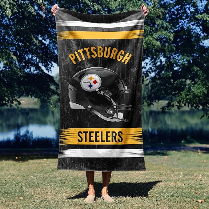 Northwest NFL Oversized Microfiber Beach Towel, 60 x 70 Inches – Quick Dry, Sand Resistant, Lightweight, Highly Absorbent, Shibori Design
