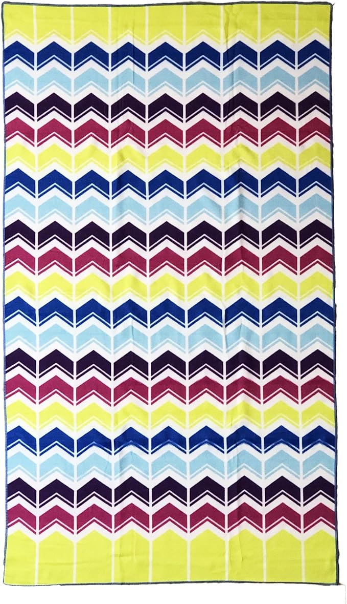 allgala Microfiber Beach Towel | Packable Beach Towel for Family | Quick Dry, Lightweight, Super Absorbent | Perfect for Beach, Pool, and Camping | Oversize 40"x70" - Chevron