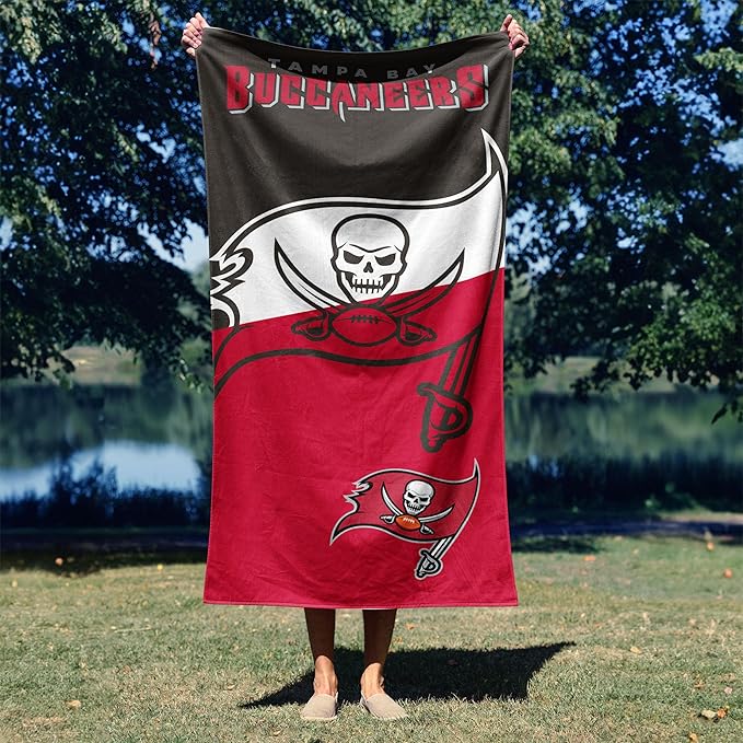 Northwest NFL Oversized Microfiber Beach Towel, 60 x 70 Inches – Quick Dry, Sand Resistant, Lightweight, Highly Absorbent, Shibori Design