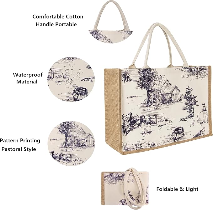 Hibala Woven Large Beach Bag Straw Beach Tote Handmade Weaving Shoulder Tassel Bag Handbag