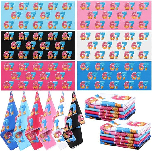 12 Pcs 67 Ice Cream Drip Cooling Towels Six Seven Ice Cream Baseball Workout Microfiber Sweat Rags for Neck and Face Team Gifts Favors for Gym Outdoor Sport Party(67 Baseball Drip)