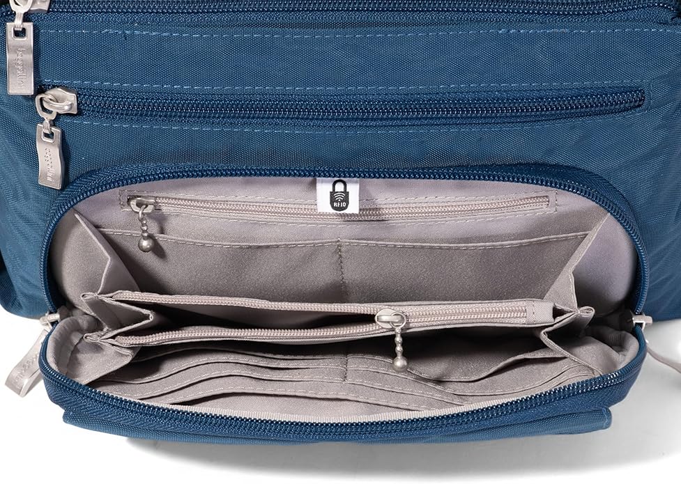 Baggallini Original Everyday 11x7.5 Crossbody Bags Rfid Protected Lightweight Nylon Zippered Travel Purse