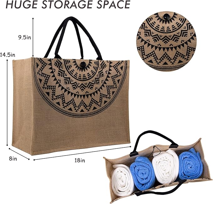 Hibala Woven Large Beach Bag Straw Beach Tote Handmade Weaving Shoulder Tassel Bag Handbag