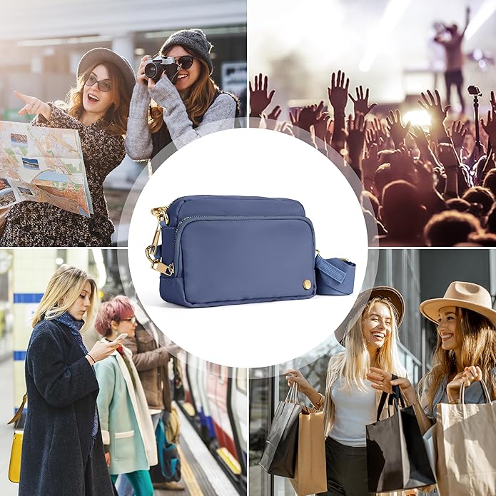 Joryin Anti Theft Crossbody Bag for Women, Slash-resistant RFID Blocking Travel Purses, Small Shoulder Bag Handbag, Nylon