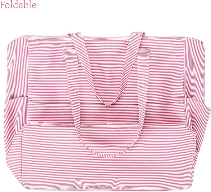 LEDAOU Large Beach Bag Women Waterproof Sandproof Zipper Beach Tote Pool Bag for Swim Gym Grocery Travel with Wet Pocket | Waterproof, Sandproof, Zipper, Pool, Gym, Grocery
