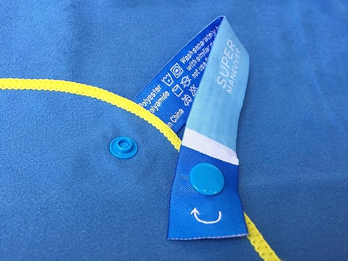 Super Towel for Sports, Travel & Beach — Extra Large, Lightweight, Compact, Absorbent, Quick-Drying, Soft Microfiber Suede — For indoors, outdoors, pool, gym, camping (Blue+Yellow, XL (60x32"))
