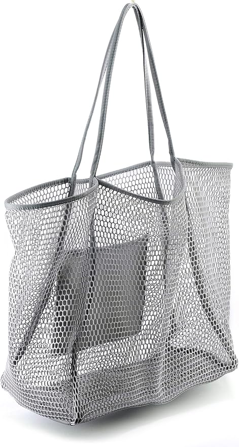 HOXIS Mesh Beach Tote Womens Shoulder Handbag