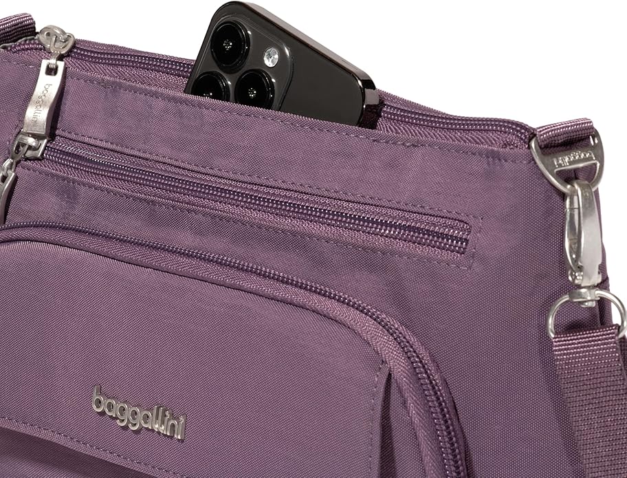 Baggallini Original Everyday 11x7.5 Crossbody Bags Rfid Protected Lightweight Nylon Zippered Travel Purse