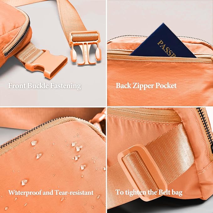 Fanny Pack Cross Body Small Crossbody Bags for Women Men Trendy Nylon Waterproof Mini Purse Travel Running Belt Bag Lulu Dupes Bum Hip Chest Waist Pack Side Bag Must Have Dark Blue