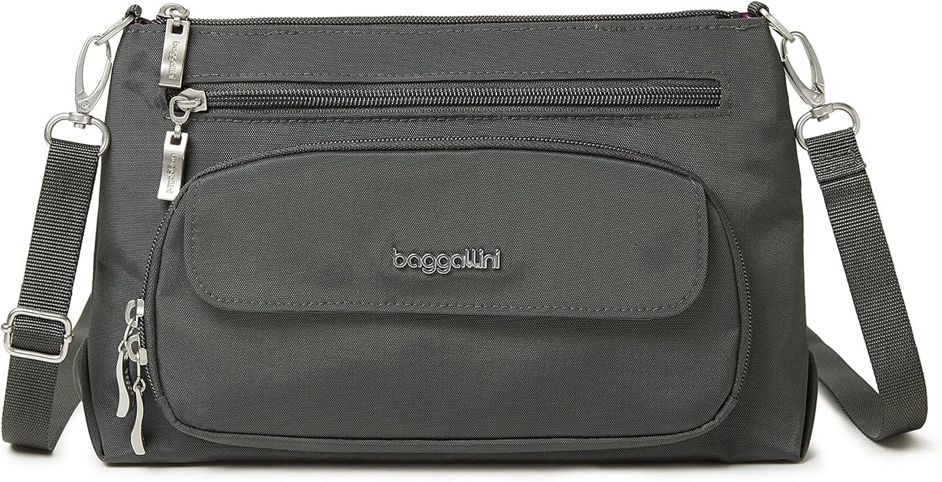 Baggallini Original Everyday 11x7.5 Crossbody Bags Rfid Protected Lightweight Nylon Zippered Travel Purse