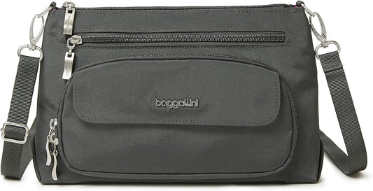 Baggallini Original Everyday 11x7.5 Crossbody Bags Rfid Protected Lightweight Nylon Zippered Travel Purse