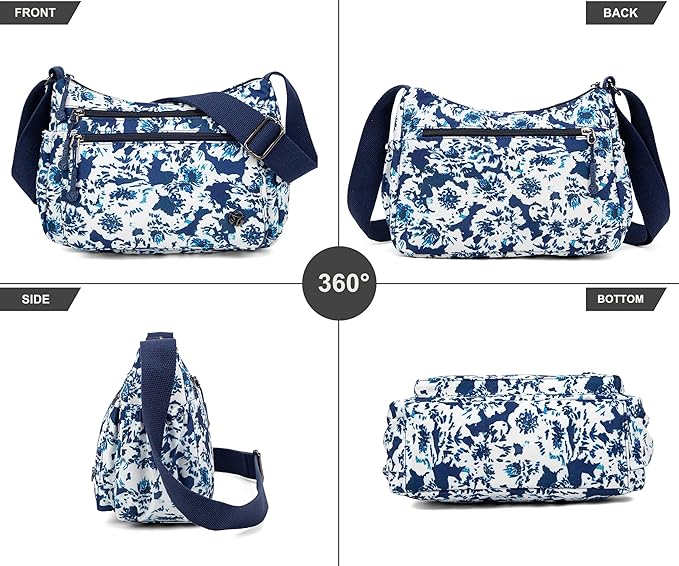 Casual Crossbody Bag with Anti Theft Pocket - Women Lightweight Water-Resistant Purse Bag