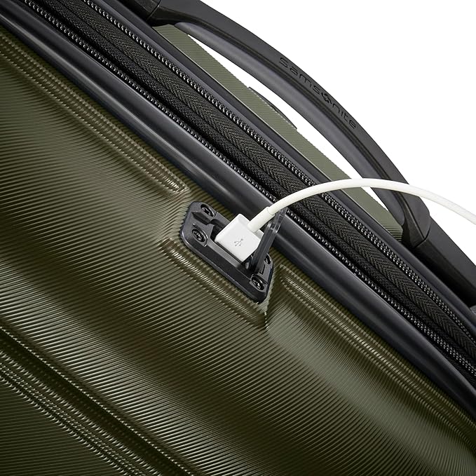 Samsonite Omni 2 Hardside Expandable Luggage with Spinner Wheels, 2-Piece Set (19/28), Vita Olive