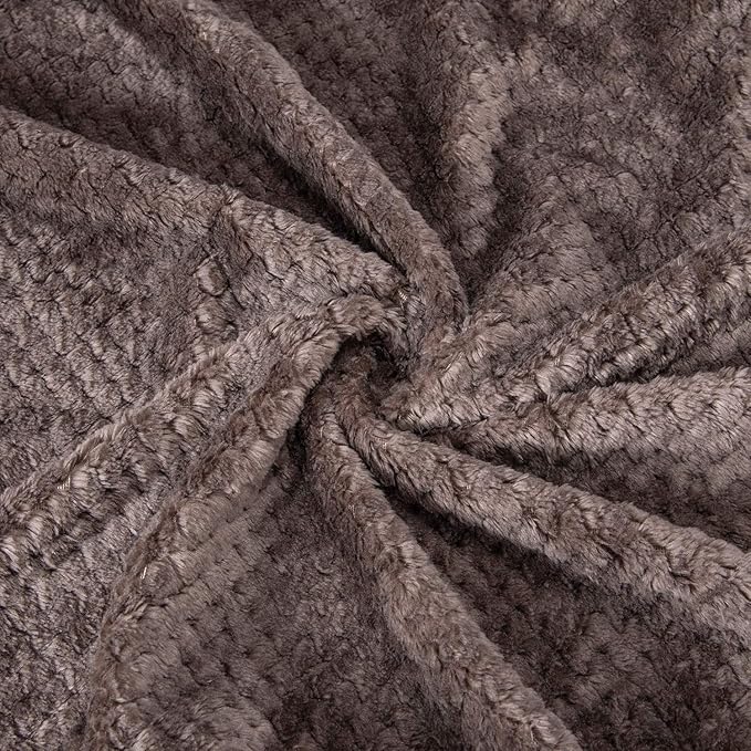 Fuzzy Throw Blanket, Plush Fleece Blankets for Adults, Toddler, Boys and Girls, Warm Soft Blankets and Throws for Bed, Couch, Sofa, Travel and Outdoor, Camping (Twin(60"x80"), XL1-Eagle Grey)