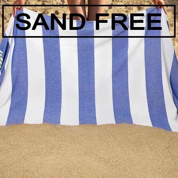 Beach Towel 2 Pack,Sand Free Beach Towels Oversized 39 x 72,Turkish Beach Towel Quick Dry Towel,Lightweight Pool Towels for Adults Travel Towel,Cool Beach Accessories Super Absorbent Towels