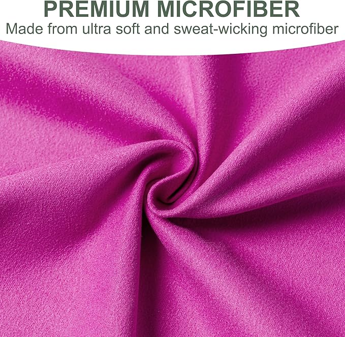 Camping Towel,2 Pack Microfiber Travel Sports Towel,Quick Dry-Super Absorbent-Ultra Compact-Ultra Soft-Lightweight.Suitable for Gym,Yoga,Trip,Beach,Shower,Backpacking,Pool(Deep Purple)