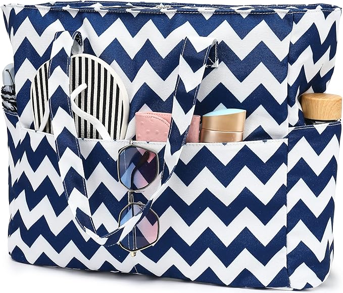 Bluboon Waterproof Beach Tote Pool Bags for Women Ladies Extra Large Carry On Bag With Wet Compartment for Weekender Travel