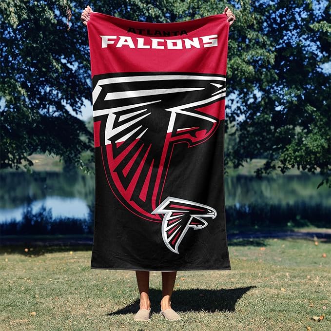 Northwest NFL Oversized Microfiber Beach Towel, 60 x 70 Inches – Quick Dry, Sand Resistant, Lightweight, Highly Absorbent, Shibori Design