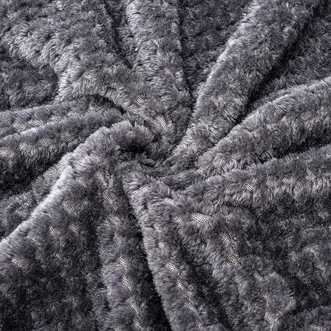 Fuzzy Blanket or Fluffy Blanket for Baby Girl or boy, Soft Warm Cozy Coral Fleece Toddler, Infant or Newborn Receiving Blanket for Crib, Stroller, Travel, Decorative (40”×60”, Dark Grey)