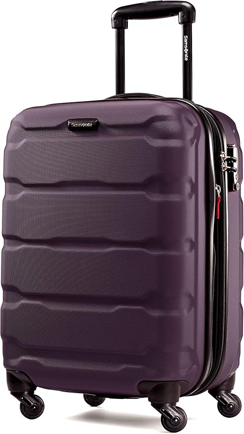 Samsonite Omni PC Hardside Expandable Luggage with Spinner Wheels, Purple, Carry-On 20-Inch
