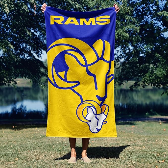 Northwest NFL Oversized Microfiber Beach Towel, 60 x 70 Inches – Quick Dry, Sand Resistant, Lightweight, Highly Absorbent, Shibori Design