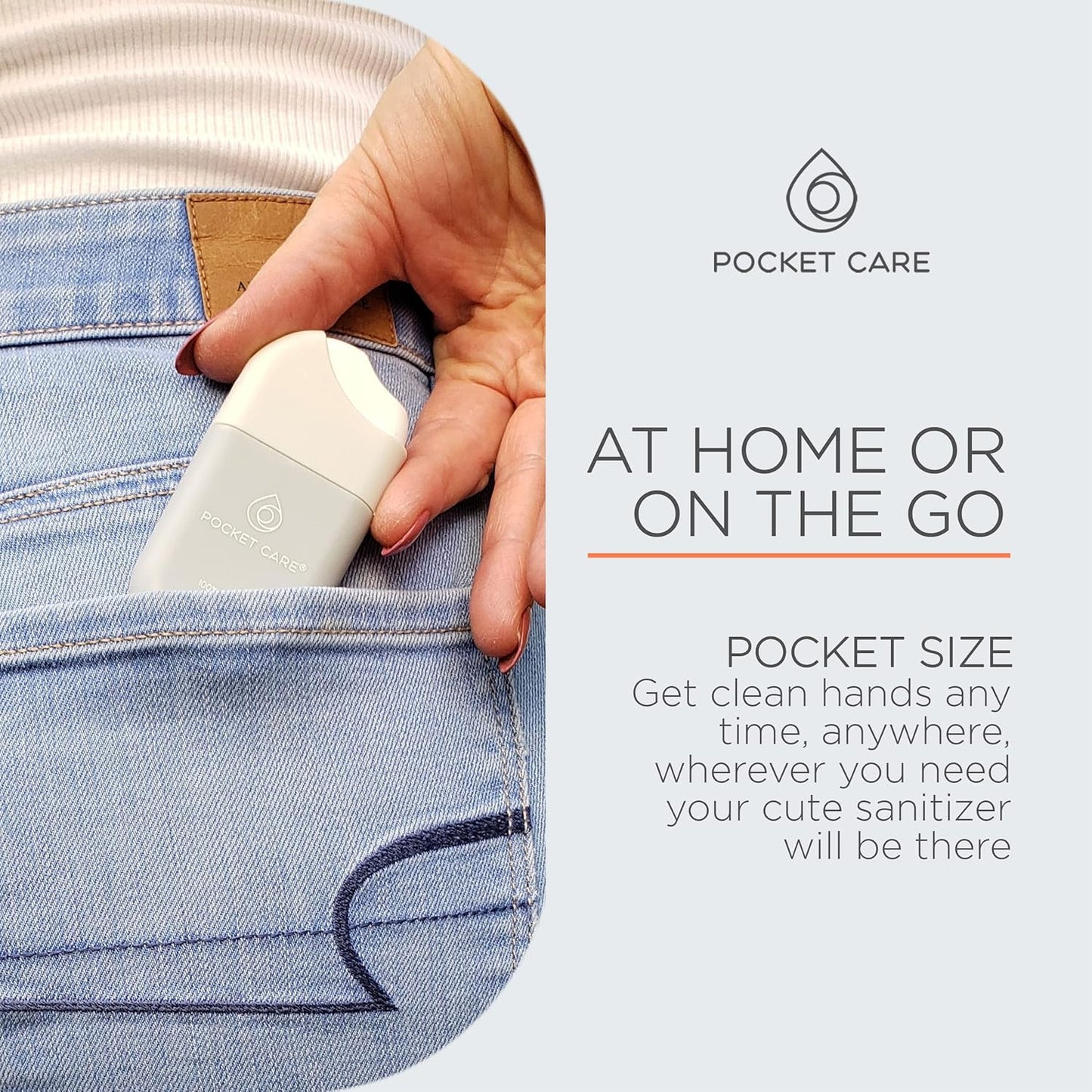 POCKET CARE | 2 Pack Orange Hand Sanitizer Spray 15 ml - natural Spray for Hands | Organic Moisturizing Spray | Hand Spray Travel Size - Travel Accessories | 100% natural (Orange)