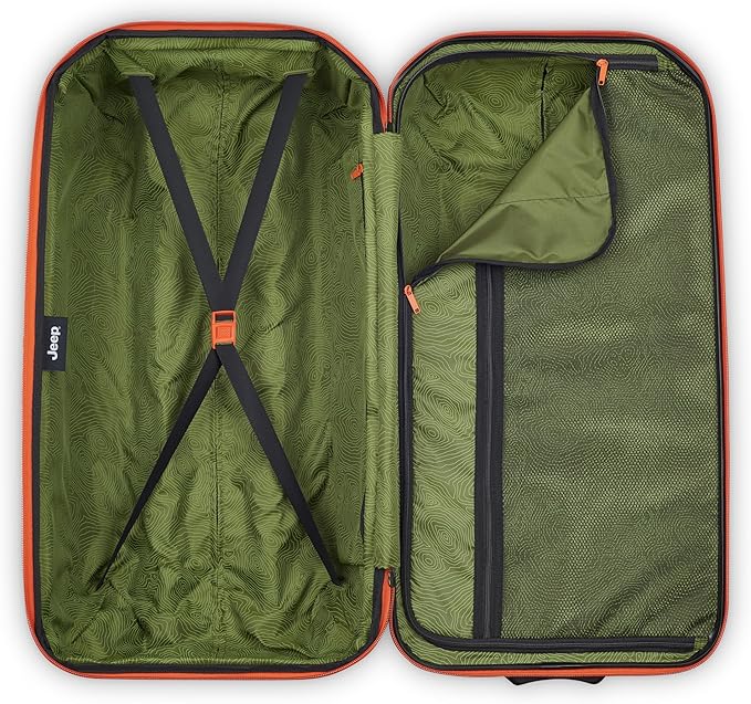 Jeep JH003B Hardside Expandable Luggage with Two Wheels, Warm Sand, 2 Piece Set 21/30 Inch