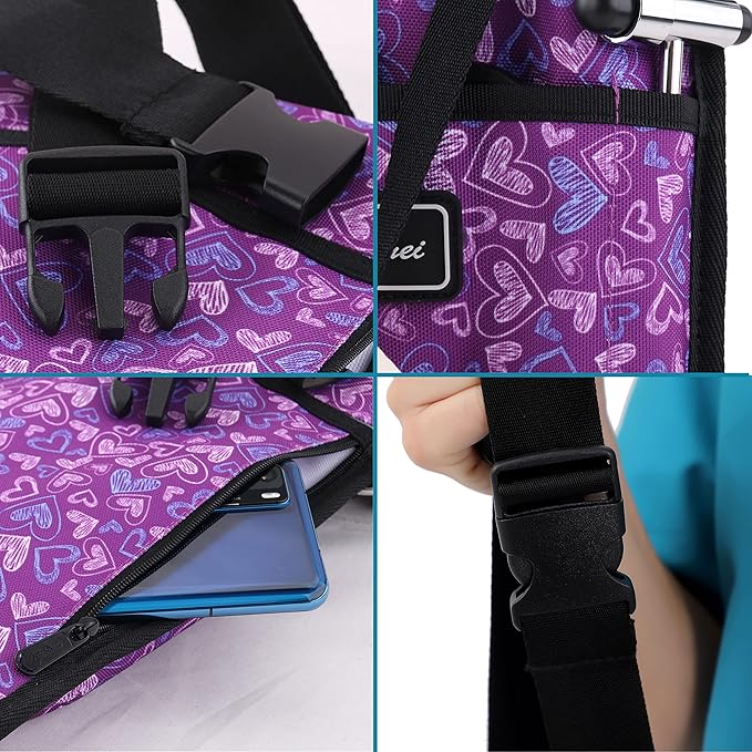 Nurse fanny pack Nurse Fanny Pack for Work Kit Practical Waist Bag for Nurses Fanny Pack for Basics Nurse Utility Belt Organizer Bag (YR-HS-S-ZiXin)