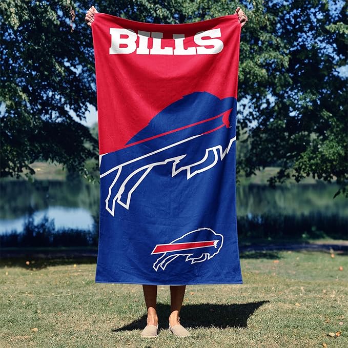 Northwest NFL Oversized Microfiber Beach Towel, 60 x 70 Inches – Quick Dry, Sand Resistant, Lightweight, Highly Absorbent, Shibori Design