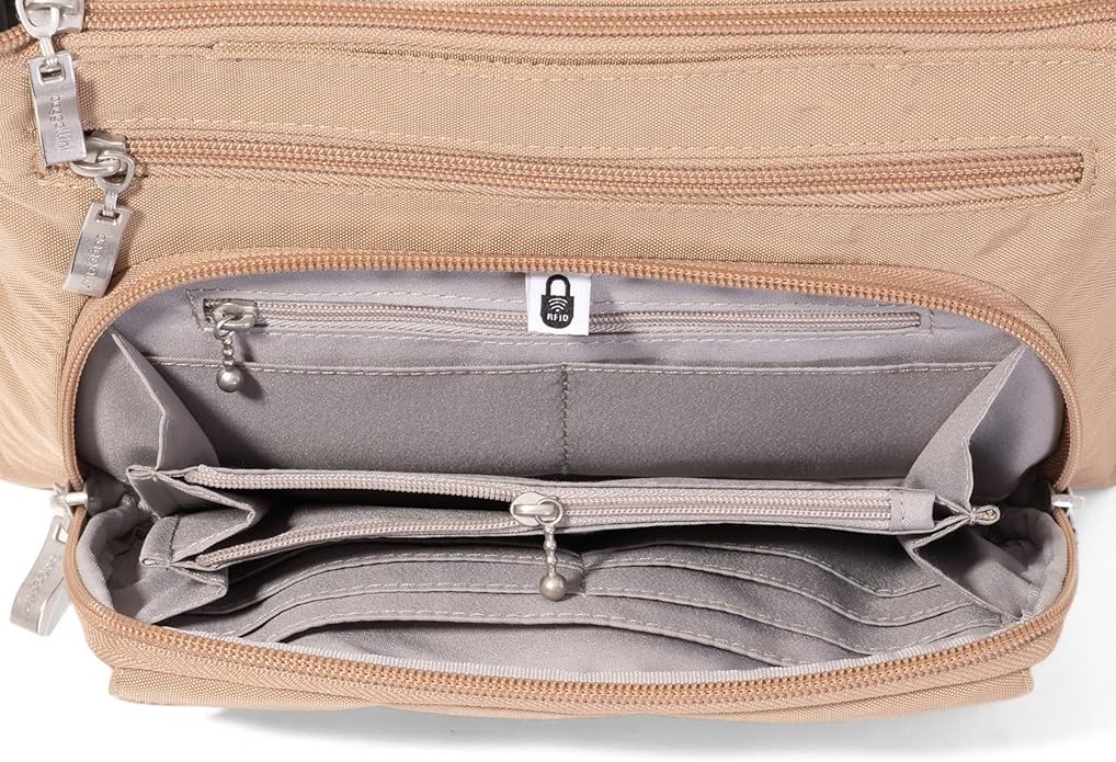 Baggallini Original Everyday 11x7.5 Crossbody Bags Rfid Protected Lightweight Nylon Zippered Travel Purse