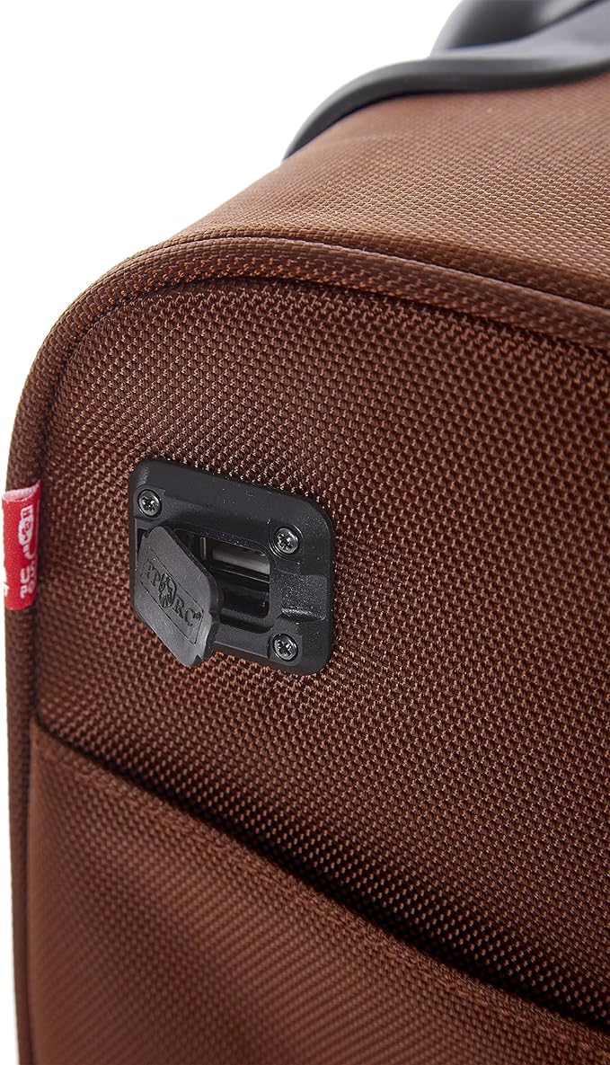 TPRC 15" Smart Underseat Carry-On Luggage with USB Charging Port, Brown