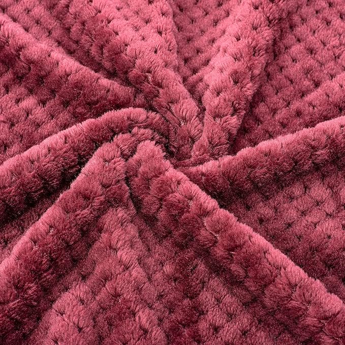 Fuzzy Blanket or Fluffy Blanket for Baby Girl or boy, Soft Warm Cozy Coral Fleece Toddler, Infant or Newborn Receiving Blanket for Crib, Stroller, Travel, Decorative (40”×60”, Coral Red)